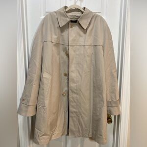 Vintage London Towne Men's Khaki Long Sleeve All-Weather Trench Coat Size 42 LNG